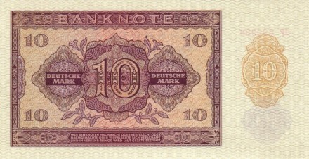 Германия (ГДР) 10 марок 1955 г. UNC      