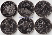 Остров Мэн «XXX летние Олимпийские Игры, Лондон-2012» Набор из 6 монет 1 крона 2012 г