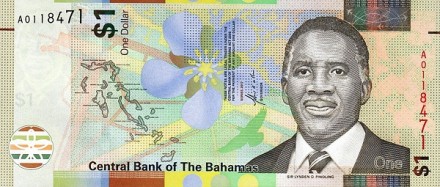 Багамские острова 1 доллар 2017 Оркестр полиции UNC
