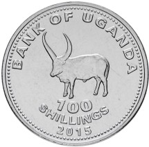 Уганда 100 шиллингов 2015 г. Бык