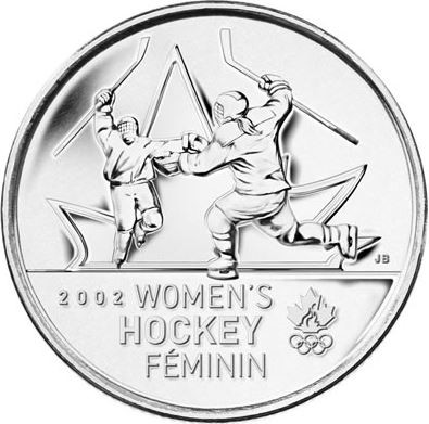 Канада   XIX Зимние Олимпийские игры 2002 года в Солт-Лейк-Сити.  Женский хоккей  25 центов 2009 года.   