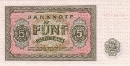 Германия (ГДР) 5 марок 1955 г. UNC       