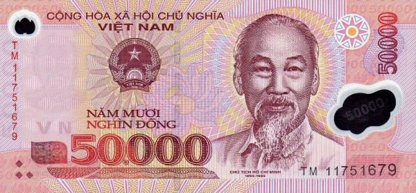 Вьетнам 50000 донгов 2003-2012 г Хо Ши Мин  UNC    пластиковая  