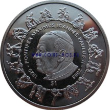 Сьерра-Леоне 1 доллар 2005 г «Папа Римский Иоанн Павел II»