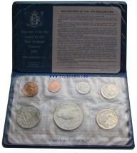 Новая Зеландия Набор из 7 монет 1982 г в упаковке