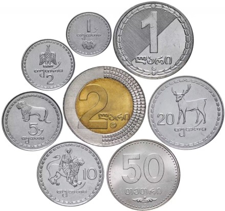 Грузия Набор из 8 монет 1993-2006 г.