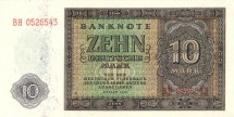 Германия (ГДР) 10 марок 1948 г. UNC      
