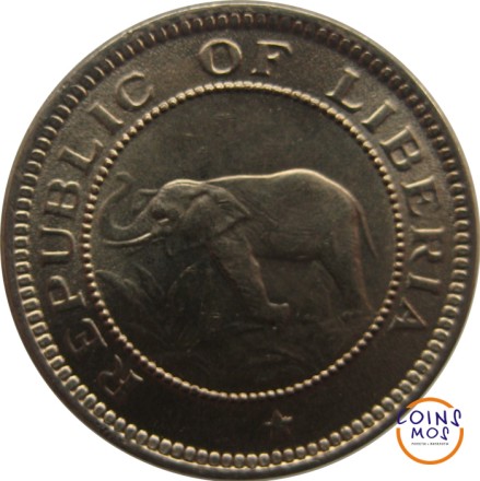 Либерия 1/2 цента 1941 г  (Слон) 