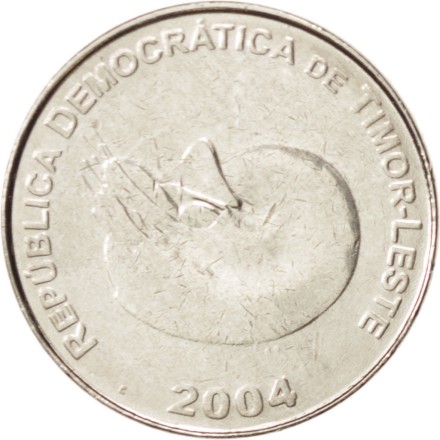 Тимор (восточный) 1 сентаво 2003 г. /раковина промыслового моллюска Наутилус/