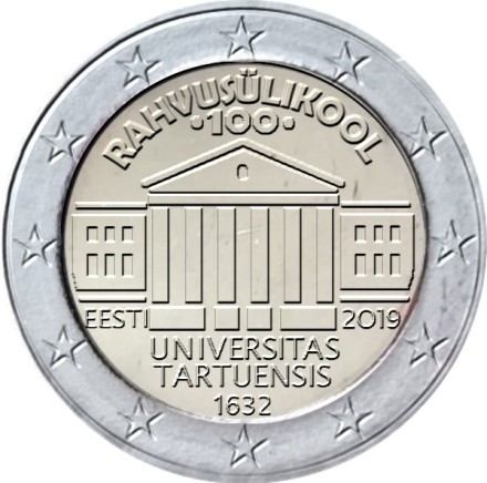 Эстония 2 евро 2019 Тартуский университет