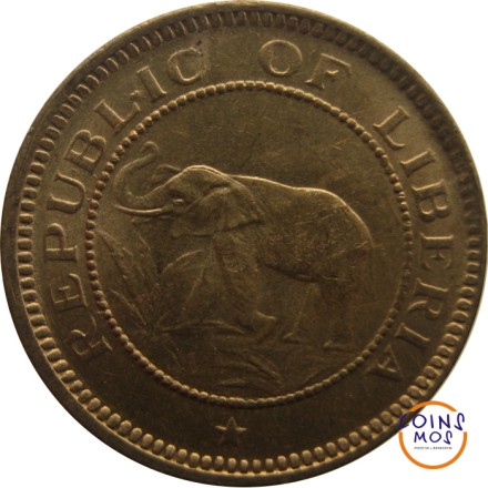 Либерия 1/2 цента 1937 г  (Слон) 