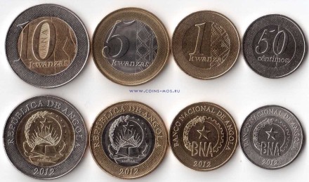 Ангола Официальный набор из 4 монет 2012 г  СПЕЦИАЛЬНАЯ ЦЕНА!!