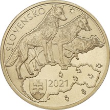 Словакия 5 евро 2021 / Волки