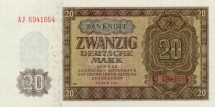 Германия (ГДР) 20 марок 1948 г. UNC      