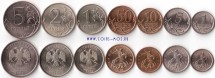 Россия  Набор из 7 монет 2008 г  СП