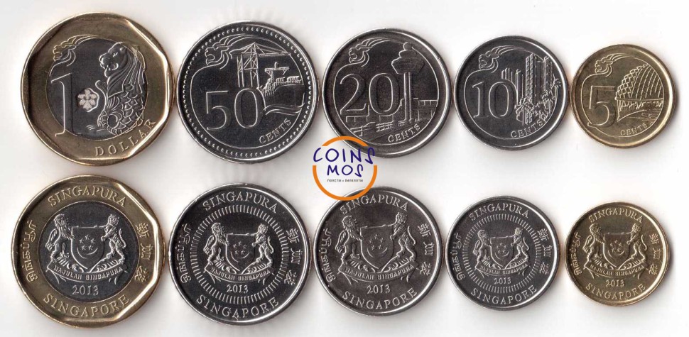 Сингапур Набор из 5 монет 2013 