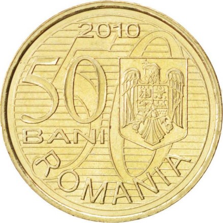 Румыния 50 бани 2010 г.  &quot;авиатор Аурель Влайку&quot; 