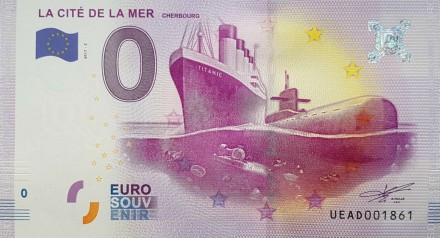 0 евро 2017 г  Морской музей в Шербурге UNC                