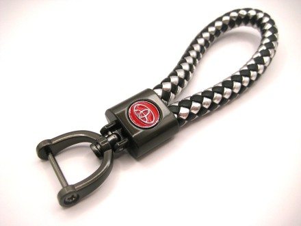 Брелок автомобильный, плетёный Toyota/брелок для авто/брелок для ключей женский/брелок для ключей мужской/брелок для ключей автомобиля