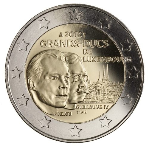 Люксембург 2 евро 2012 г «100 лет со дня смерти Вильгельма IV»    