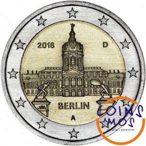 Германия 2 евро 2018 г.  Берлин 