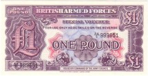 Великобритания 1 новый фунт 1948 / для военной торговли UNC  / 2 серия