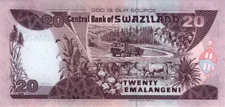 Свазиленд 20 лилангени 2001-2006 г. Портрет короля Мсвати III   UNC 