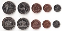 Тринидад и Тобаго Набор из 5 монет 1995-2009 г