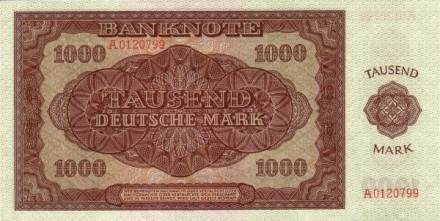 Германия (ГДР) 1000 марок 1948 г. UNC