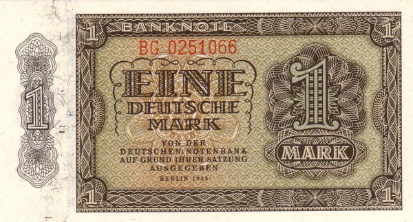 Германия (ГДР) 1 марка 1948 г. UNC