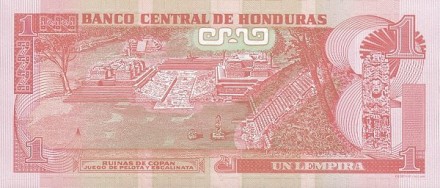 Гондурас 1 лемпира 2012 г. (Копан - руины памятников Майя)    UNC 