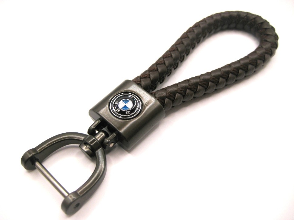 Брелок автомобильный, плетёный BMW/брелок для авто/брелок для ключей женский/брелок для ключей мужской/брелок для ключей автомобиля 