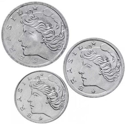 Бразилия Набор из 3 монет  1975 г  /монеты FAO