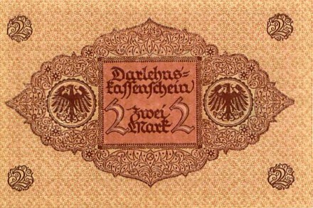 Германия 2 марки 1920 г. UNC