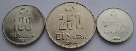 Турция Набор из 3 монет 