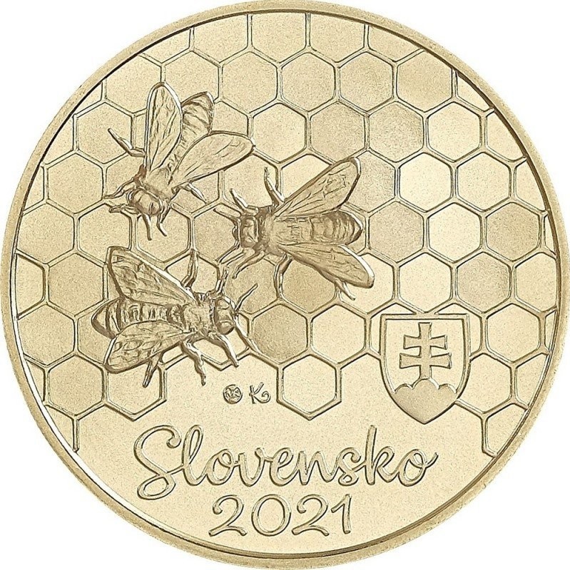 Словакия 5 евро 2021 / Пчела медоносная