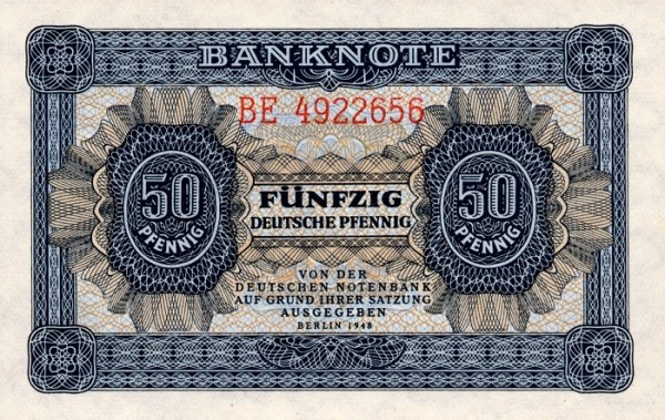 Германия (ГДР) 50 пфенингов 1948 г. UNC       