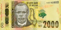 Малави 2000 квача 2016 Преподобный Иоанн Чилембве  UNC / коллекционная купюра 