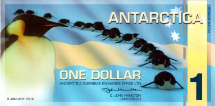 Антарктика 1 доллар 2010г. /35 лет Куполу на Южном Полюсе/ UNC