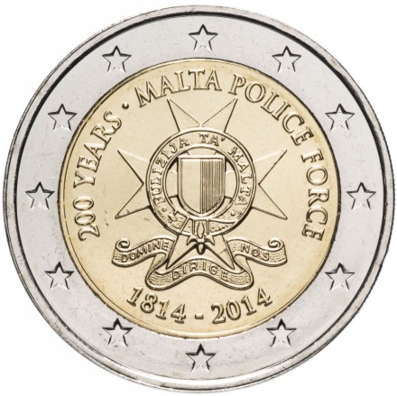 Мальта 2 евро 2014 г  Полиция Мальты  Тираж: 300 тыс.   