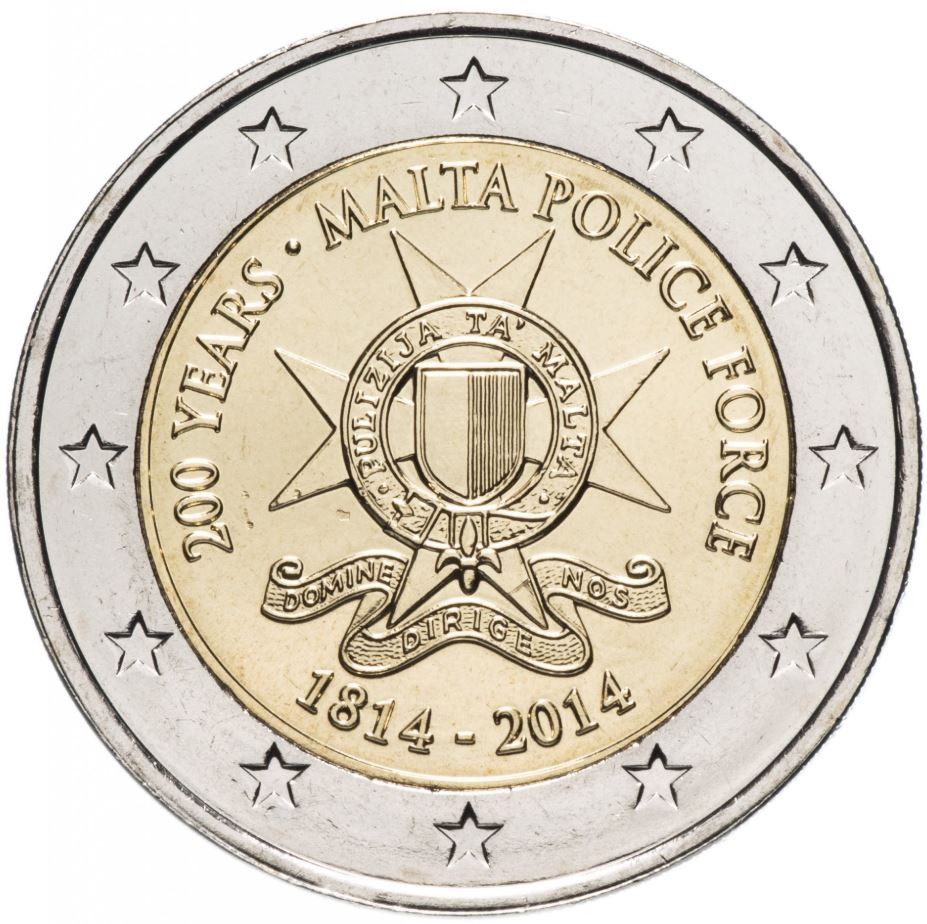 Мальта 2 евро 2014 г  Полиция Мальты  Тираж: 300 тыс.   