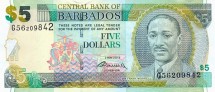 Барбадос 5 долларов 2012 Портрет сэра Ф. Воррелла  UNC   