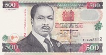 Кения 500 шиллингов 2001 г Президент Даниэль Тороитич Арап Мои UNC  