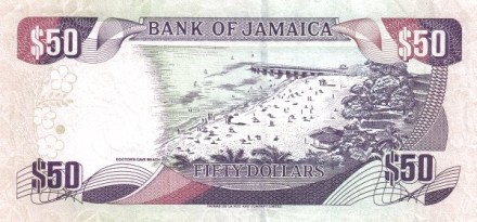 Ямайка 50 долларов 2004 г. Пляж  Doctor&#039;s Cave в бухте Монтенего   UNC
