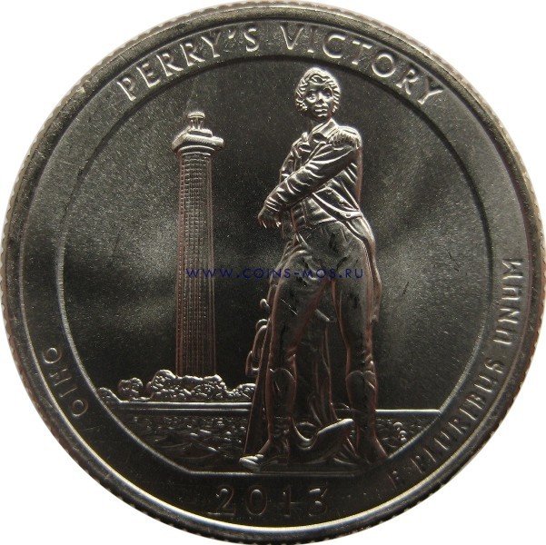 США 25 центов 2013  Победа Перри и Международный мемориал мира 
