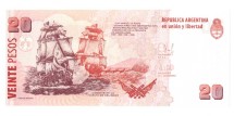 Аргентина 20 песо 2003 Морская битва Вуэльта де Облигадо  UNC