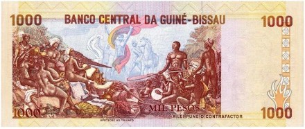 Гвинея-Биссау 1000 песо 1993 г /Президент Амилькар Кабрал/ UNC