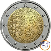 Финляндия 2 евро 2017 г.  100 лет независимости Финляндии     