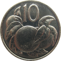 Острова Кука 10 центов 1974 / Апельсин / АЦ    