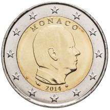 Монако 2 евро 2014 г «Князь Альберт II»  